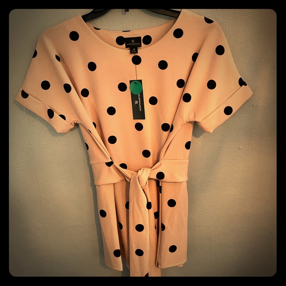 Worthington pink with polka dots